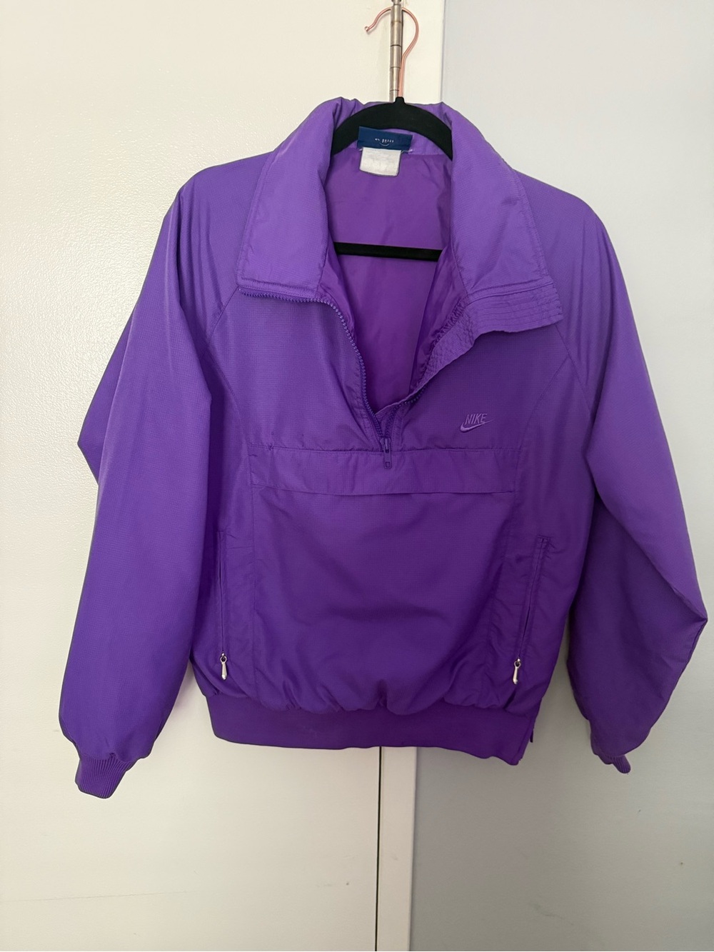 Nike Violet Half-Zip Bomber Jacket